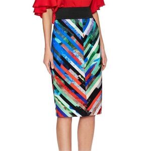 Milly mirage striped skirt 6